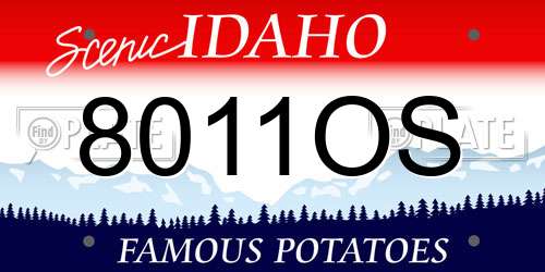8011OS Idaho License Plate