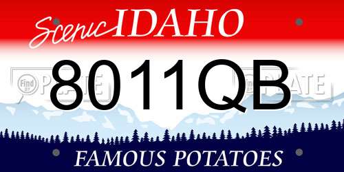 8011QB Idaho License Plate