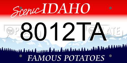 8012TA Idaho License Plate