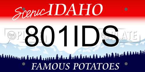 801IDS Idaho License Plate