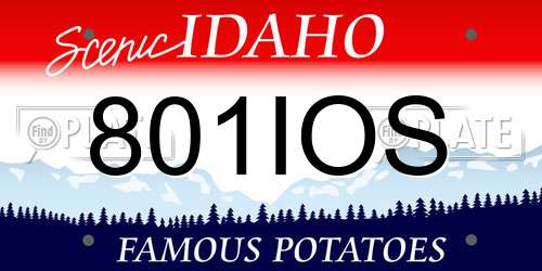 801IOS Idaho License Plate