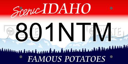 801NTM Idaho License Plate