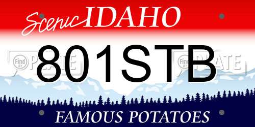 801STB Idaho License Plate