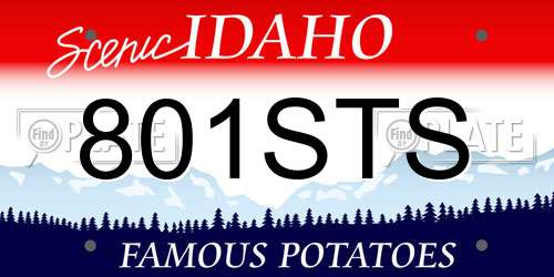 801STS Idaho License Plate
