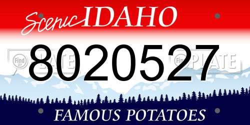 8020527 Idaho License Plate