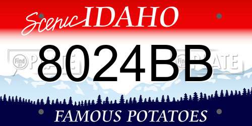 8024BB Idaho License Plate