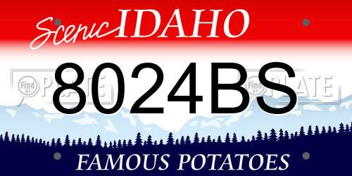 8024BS Idaho License Plate