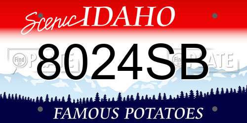 8024SB Idaho License Plate