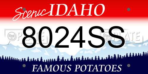 8024SS Idaho License Plate