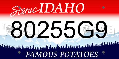 80255G9 Idaho License Plate