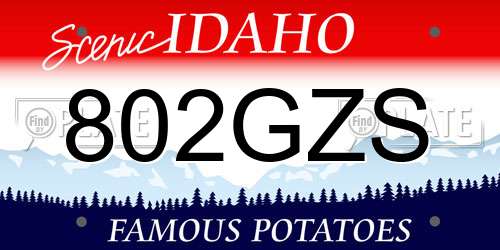 802GZS Idaho License Plate
