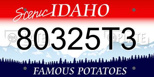 80325T3 Idaho License Plate