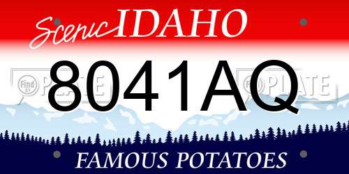 8041AQ Idaho License Plate