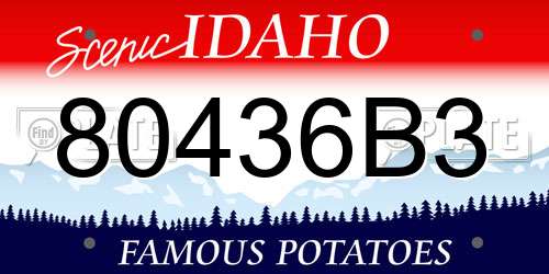 80436B3 Idaho License Plate