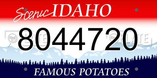 8044720 Idaho License Plate