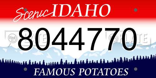 8044770 Idaho License Plate