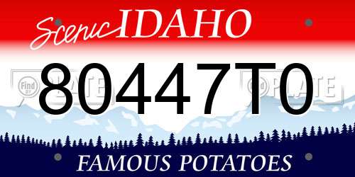 80447T0 Idaho License Plate
