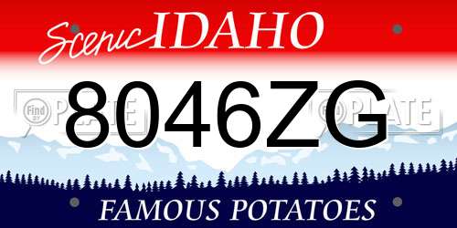 8046ZG Idaho License Plate