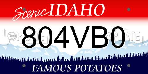804VB0 Idaho License Plate