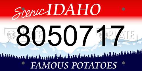 8050717 Idaho License Plate
