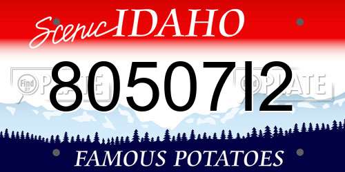 80507I2 Idaho License Plate