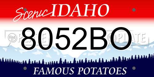 8052BO Idaho License Plate