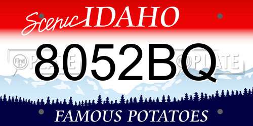 8052BQ Idaho License Plate