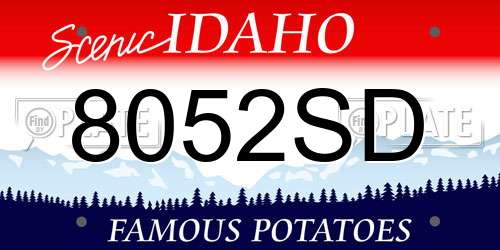 8052SD Idaho License Plate