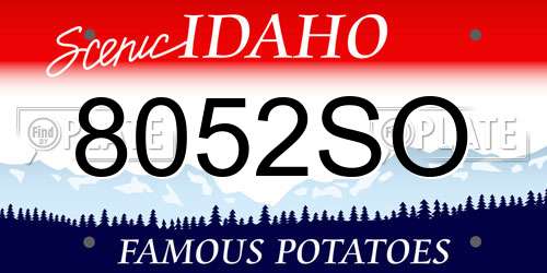 8052SO Idaho License Plate