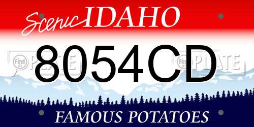 8054CD Idaho License Plate
