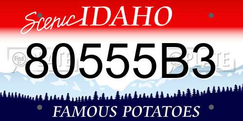80555B3 Idaho License Plate