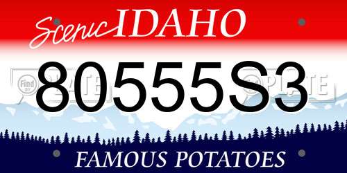 80555S3 Idaho License Plate