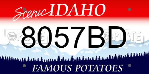 8057BD Idaho License Plate