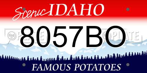 8057BO Idaho License Plate