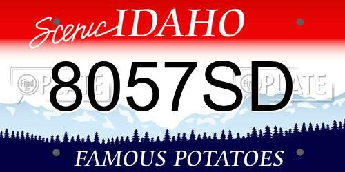 8057SD Idaho License Plate