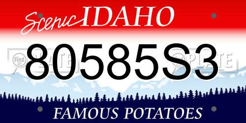 80585S3 Idaho License Plate