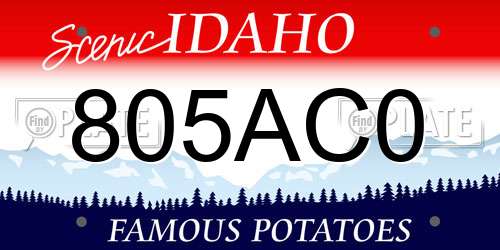 805AC0 Idaho License Plate
