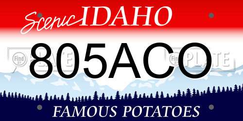 805ACO Idaho License Plate