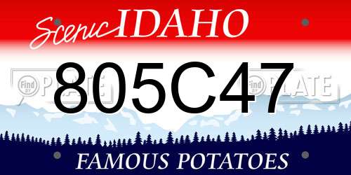 805C47 Idaho License Plate