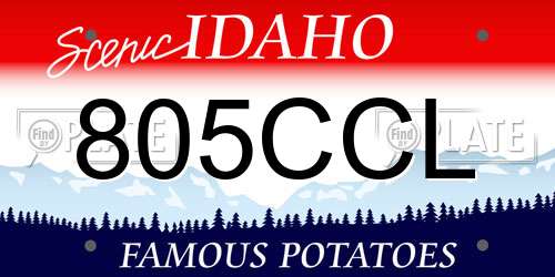 805CCL Idaho License Plate
