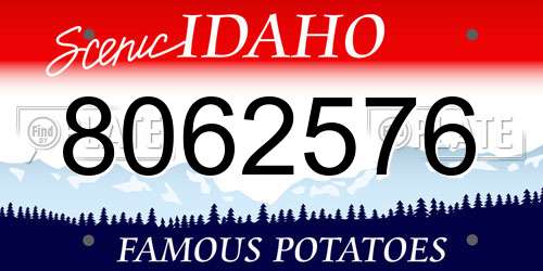 8062576 Idaho License Plate