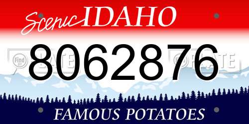 8062876 Idaho License Plate