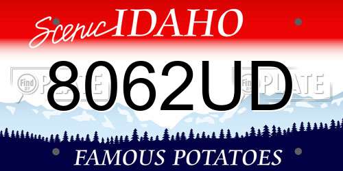 8062UD Idaho License Plate