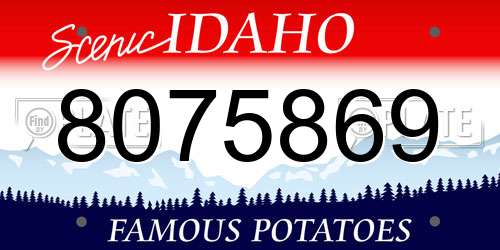 8075869 Idaho License Plate