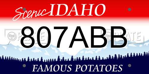 807ABB Idaho License Plate