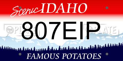 807EIP Idaho License Plate