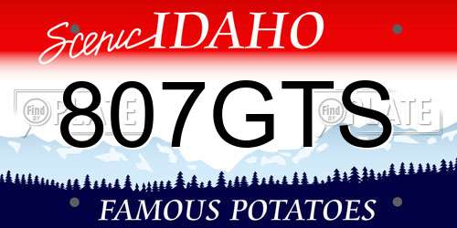 807GTS Idaho License Plate