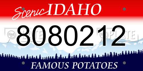 8080212 Idaho License Plate