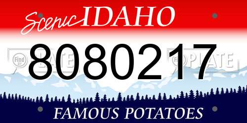 8080217 Idaho License Plate