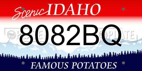 8082BQ Idaho License Plate